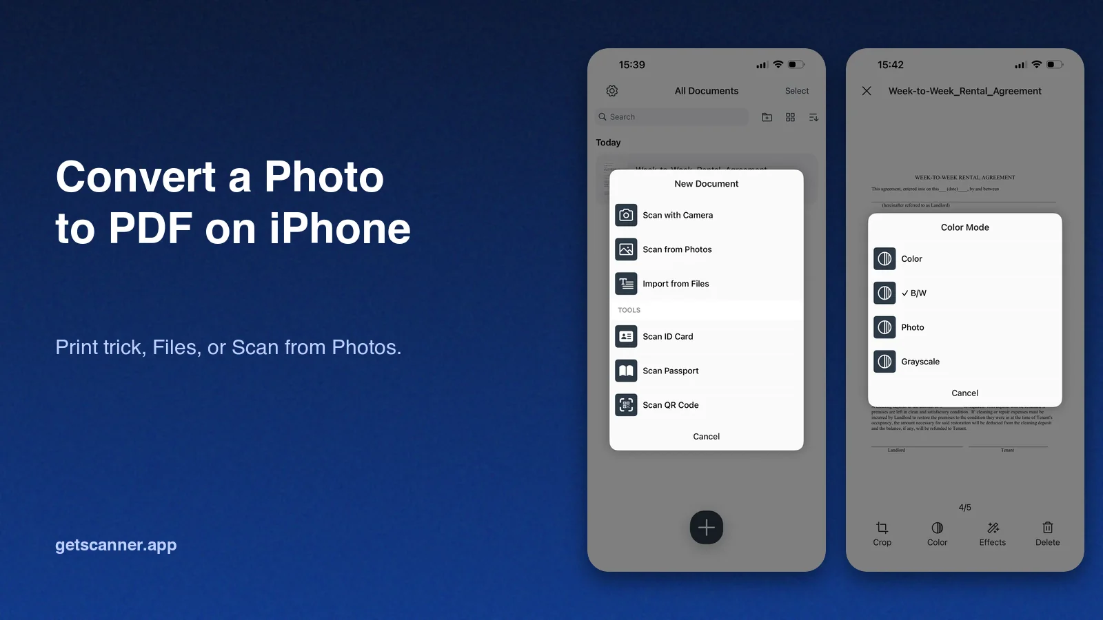 How to convert a photo to PDF on iPhone